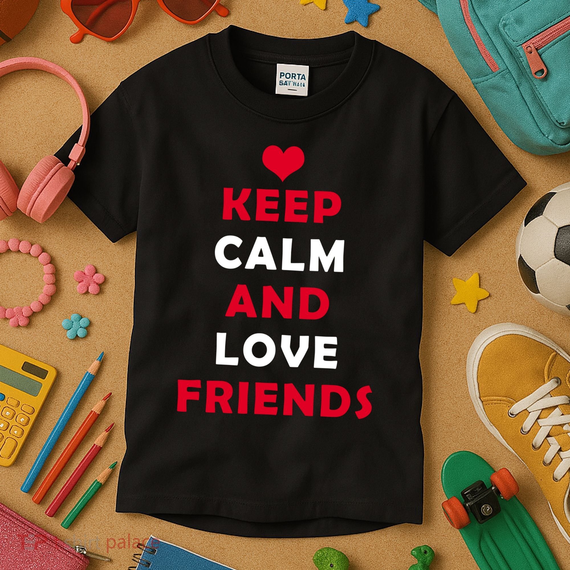 Keep Calm And Love Friends Kids T-Shirt