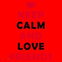 Keep Calm And Love Friends Santa Hat thumb 1