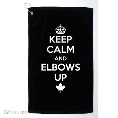 Keep Calm and Elbows Up Canada is Not for Sale  Golf Towel