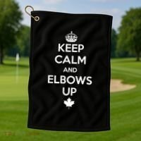 Keep Calm and Elbows Up Canada is Not for Sale  Golf Towel thumb 1
