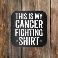 Kidney Cancer Awareness This Is My Cancer Fighting Orange Coaster thumb 0