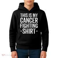 Kidney Cancer Awareness This Is My Cancer Fighting Orange Kids Hoodie thumb 4