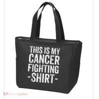 Kidney Cancer Awareness This Is My Cancer Fighting Orange Tote Bag thumb 3