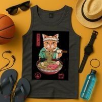 Kawaii Cat Anime Tank Top thumb 4