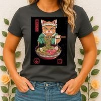 Kawaii Cat Anime Women's T-Shirt thumb 2
