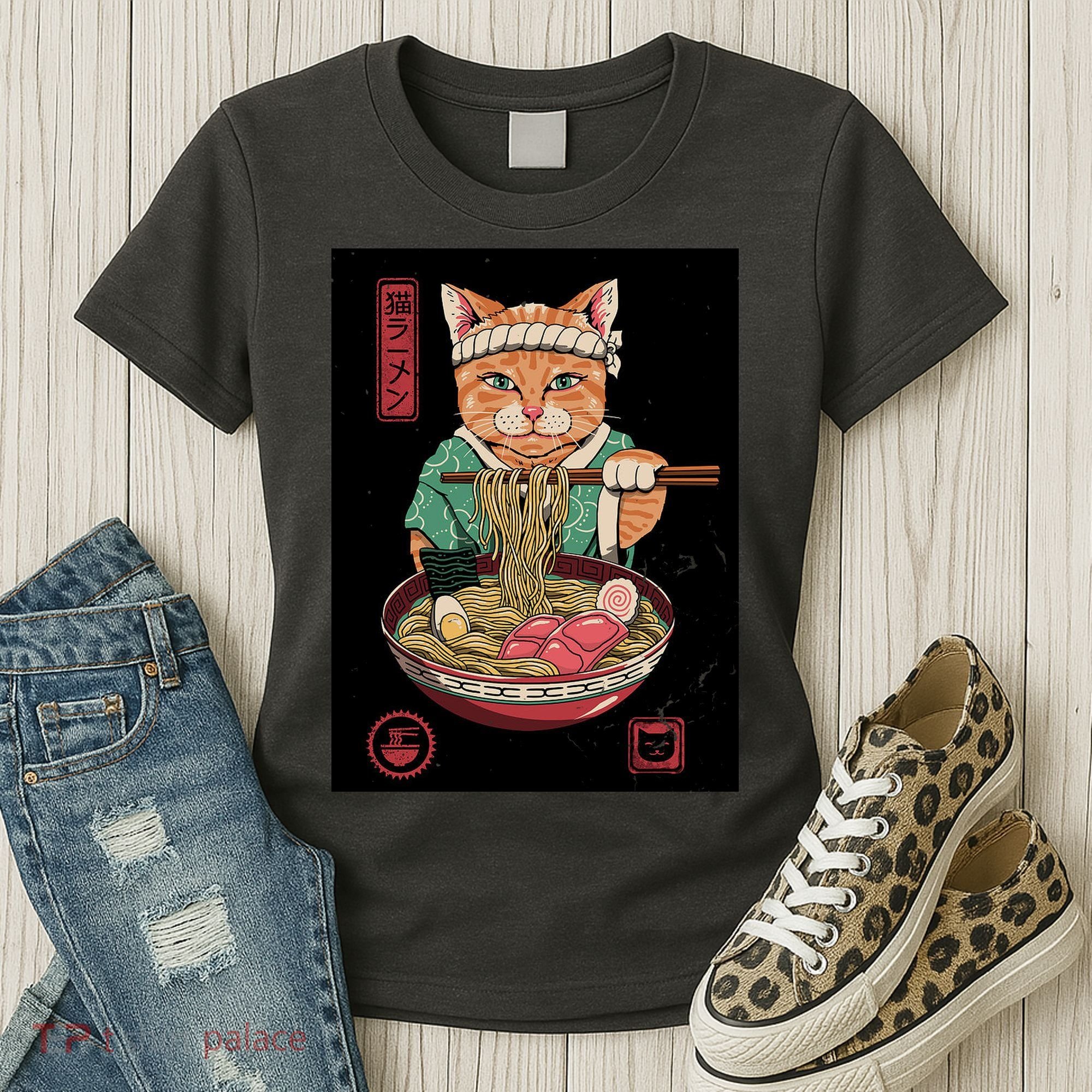 Kawaii Cat Anime Women's T-Shirt