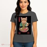 Kawaii Cat Anime Women's T-Shirt thumb 4
