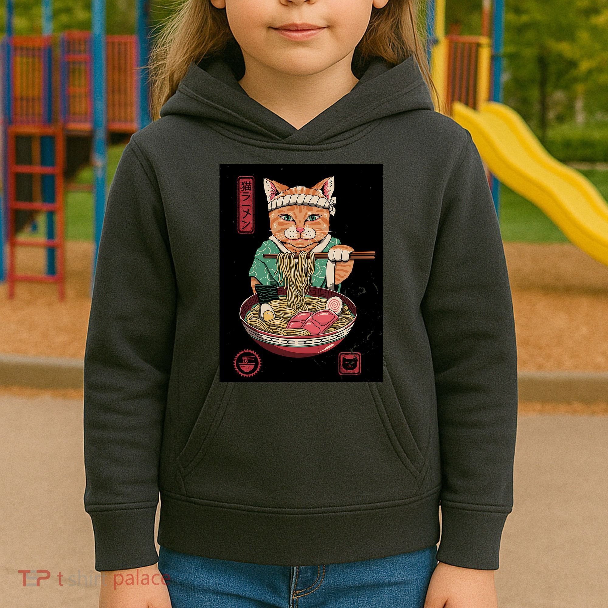 Kawaii Cat Anime Kids Hoodie