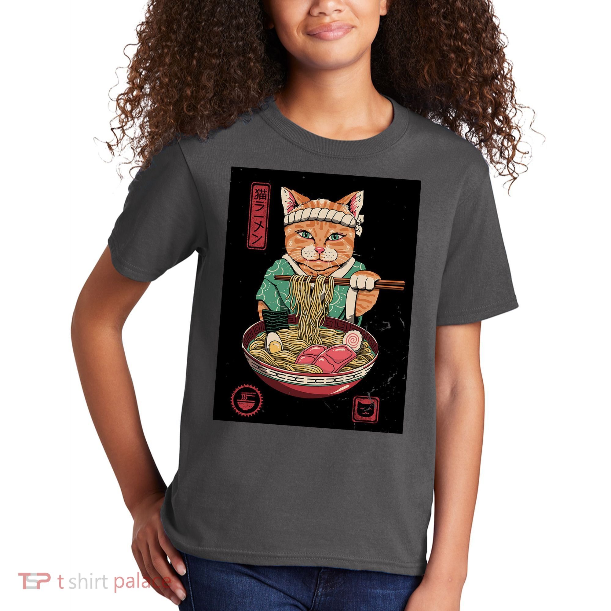 Kawaii Cat Anime Kids T-Shirt