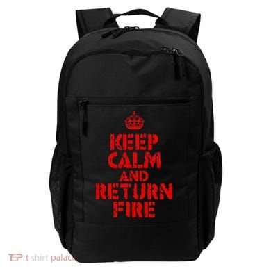 Keep Calm And Return Fire Backpack