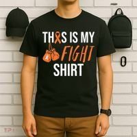 Kidney Cancer Awareness Orange Ribbon T-Shirt thumb 6