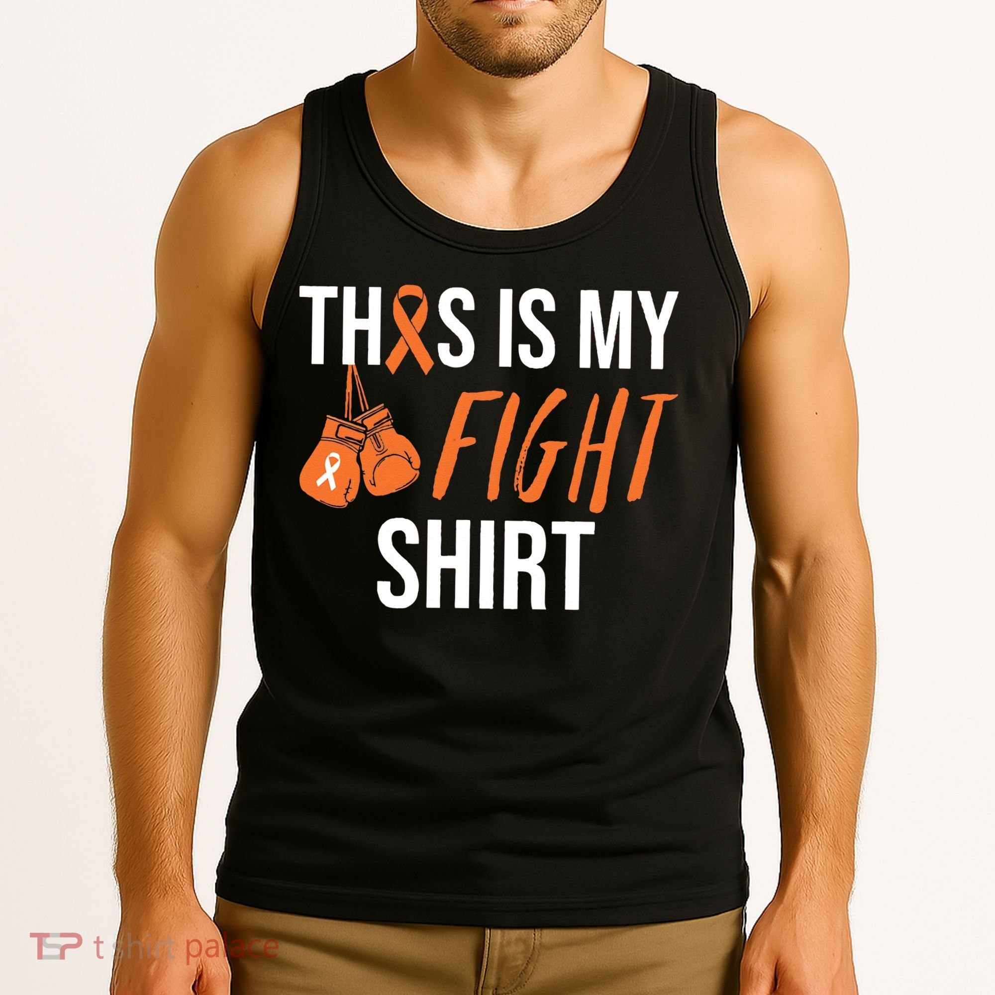 Kidney Cancer Awareness Orange Ribbon Tank Top