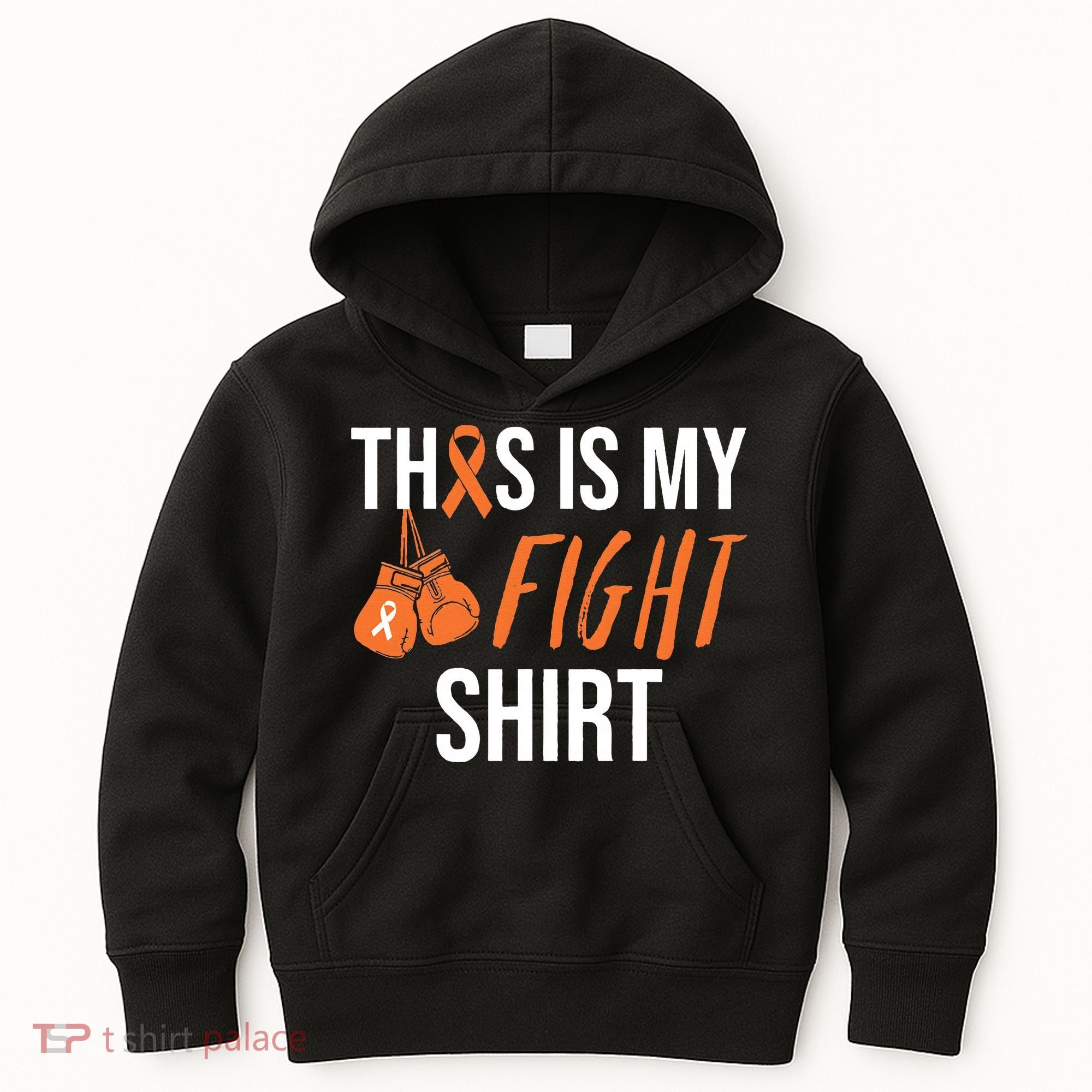 Kidney Cancer Awareness Orange Ribbon Kids Hoodie