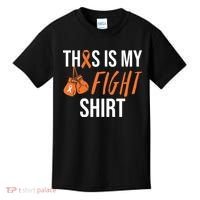 Kidney Cancer Awareness Orange Ribbon Kids T-Shirt thumb 0