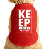 Keep Calm And Party Funny Slogan Doggie Tank thumb 0
