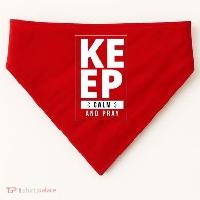 Keep Calm And Party Funny Slogan USA-Made Doggie Bandana