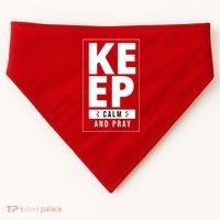 Keep Calm And Party Funny Slogan USA-Made Doggie Bandana thumb 0