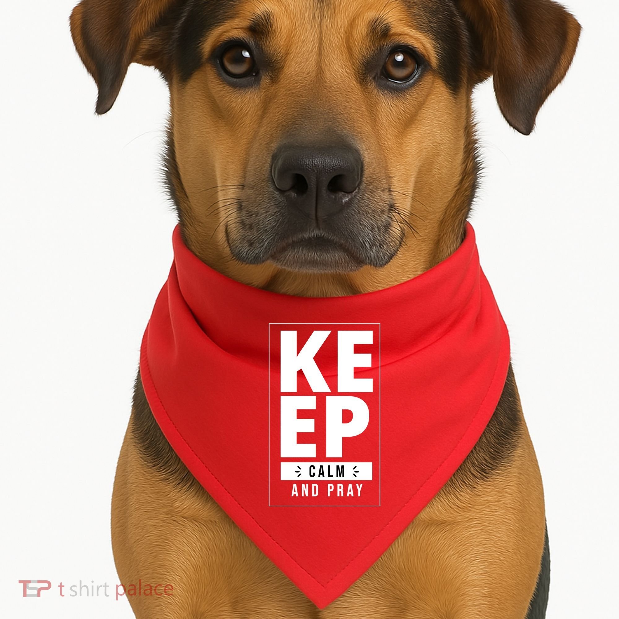 Keep Calm And Party Funny Slogan USA-Made Doggie Bandana