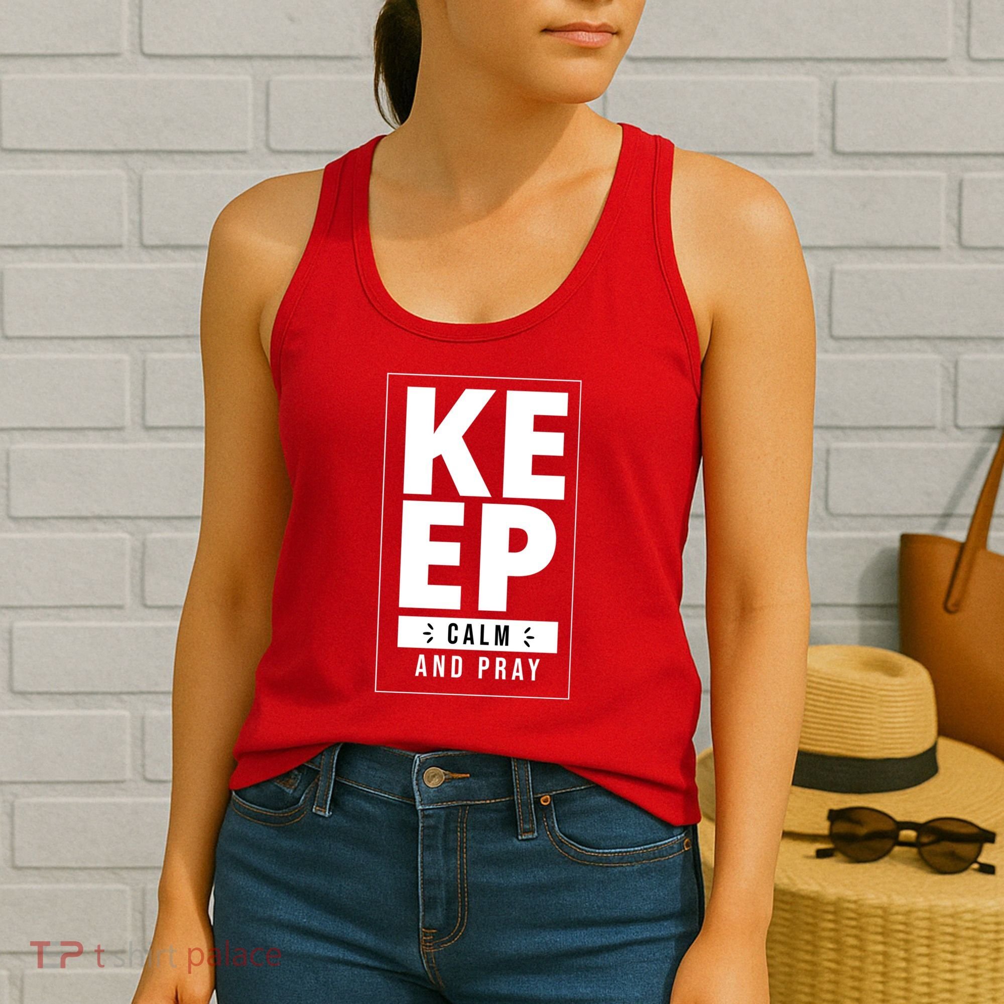 Keep Calm And Party Funny Slogan Women's Tank Top