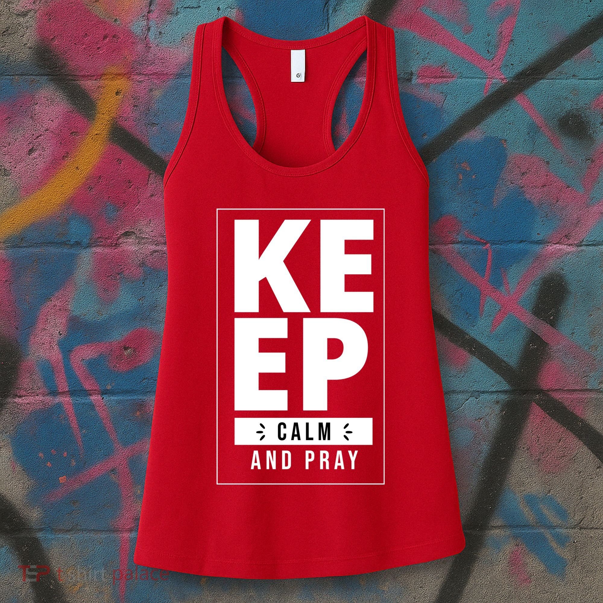 Keep Calm And Party Funny Slogan Women's Tank Top