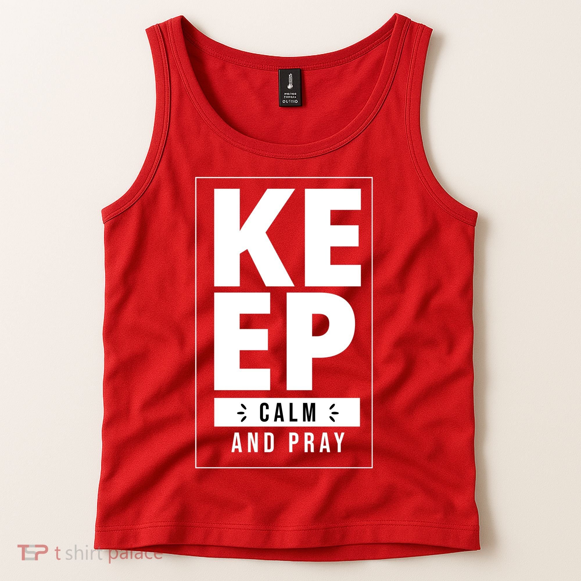 Keep Calm And Party Funny Slogan Tank Top