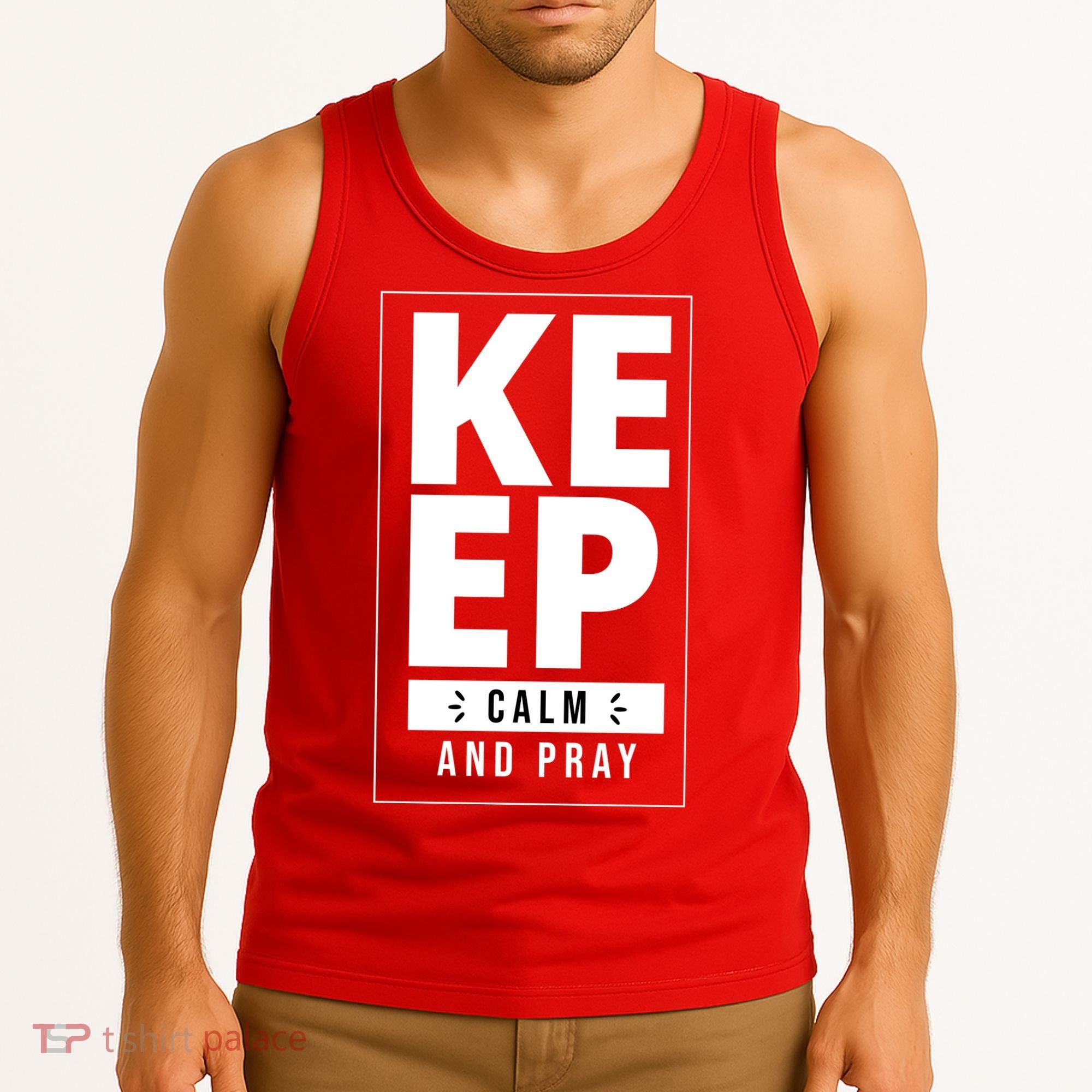 Keep Calm And Party Funny Slogan Tank Top
