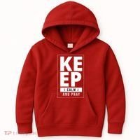 Keep Calm And Party Funny Slogan Kids Hoodie thumb 0