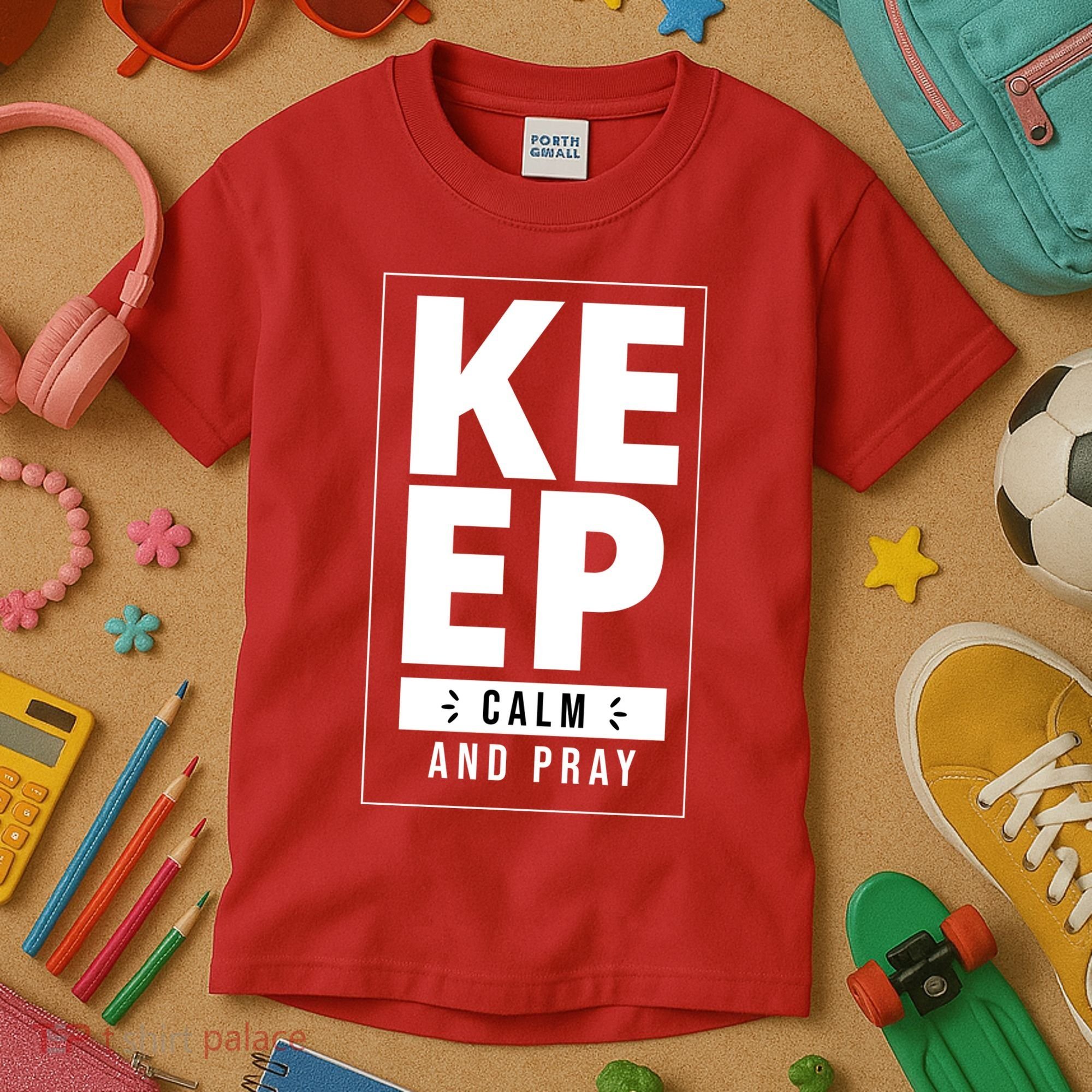 Keep Calm And Party Funny Slogan Kids T-Shirt