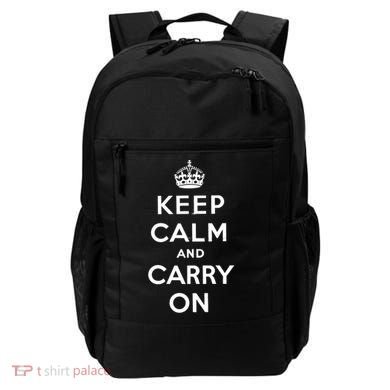 Keep Calm And Carry On Poster Vintage Gift Backpack