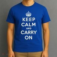 Keep Calm And Carry On Poster Vintage Gift T-Shirt thumb 3
