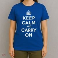Keep Calm And Carry On Poster Vintage Gift T-Shirt thumb 4