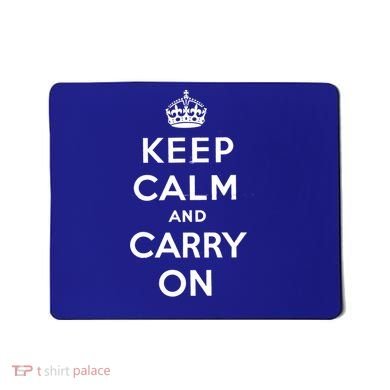 Keep Calm And Carry On Poster Vintage Gift Mousepad
