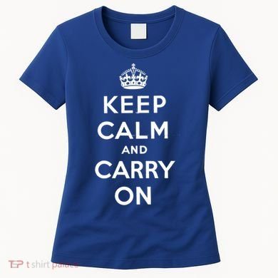 Keep Calm And Carry On Poster Vintage Gift Women's T-Shirt
