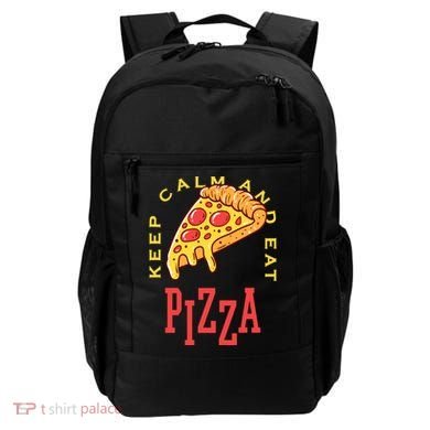 Keep Calm And Eat Pizza Funny Backpack