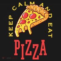 Keep Calm And Eat Pizza Funny Backpack thumb 2