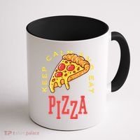 Keep Calm And Eat Pizza Funny Coffee Mug thumb 1