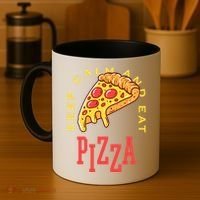 Keep Calm And Eat Pizza Funny Coffee Mug thumb 4