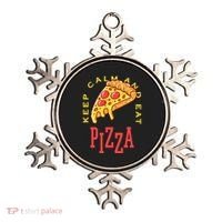Keep Calm And Eat Pizza Funny Ornament thumb 0