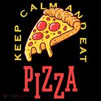 Keep Calm And Eat Pizza Funny Ornament thumb 1