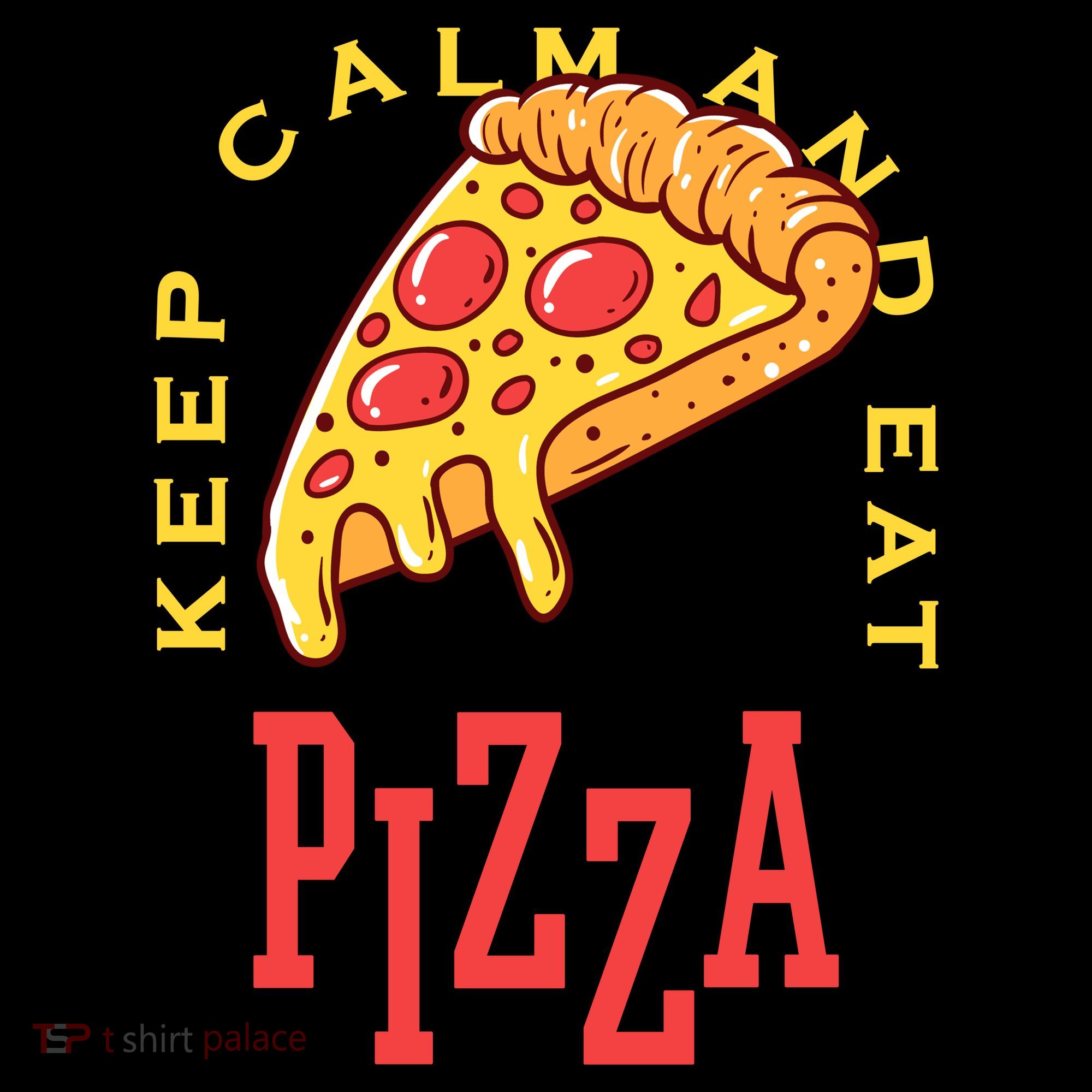 Keep Calm And Eat Pizza Funny Ornament
