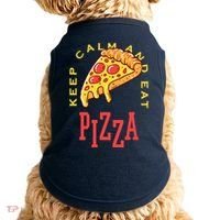 Keep Calm And Eat Pizza Funny Doggie Tank thumb 0