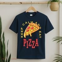 Keep Calm And Eat Pizza Funny T-Shirt thumb 2