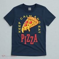 Keep Calm And Eat Pizza Funny T-Shirt thumb 5