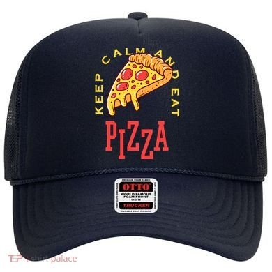Keep Calm And Eat Pizza Funny Hat