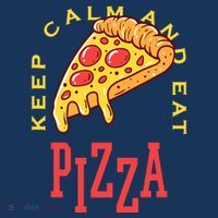 Keep Calm And Eat Pizza Funny Women's T-Shirt thumb 6