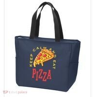 Keep Calm And Eat Pizza Funny Tote Bag thumb 3
