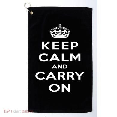 Keep Calm And Carry On Gift Golf Towel