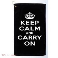 Keep Calm And Carry On Gift Golf Towel thumb 0