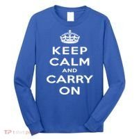 Keep Calm And Carry On Gift Long Sleeve Shirt thumb 0