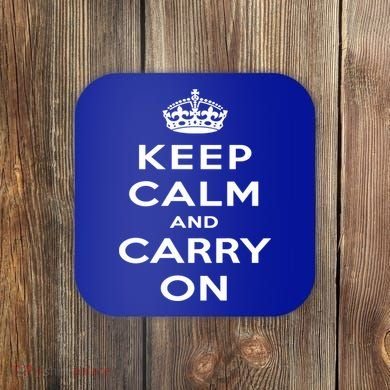 Keep Calm And Carry On Gift Coaster